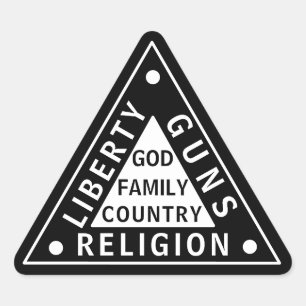 Armes de liberté Religion Triangle Stickers