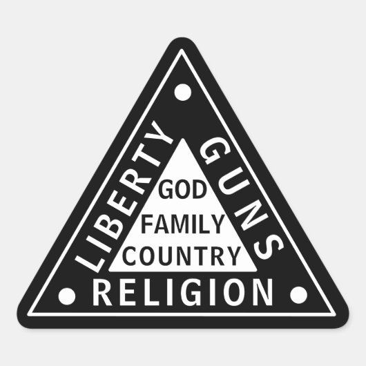Armes de liberté Religion Triangle Stickers (Devant)
