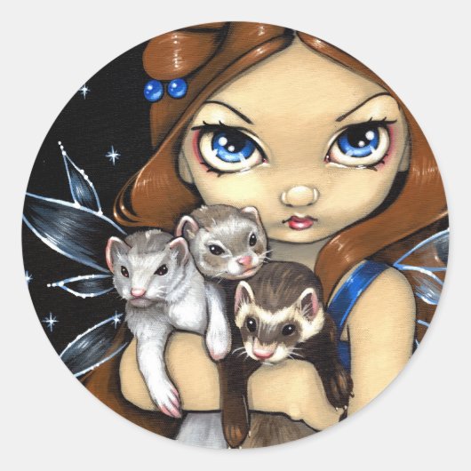 "Armful of Ferrets" Sticker (Voorkant)