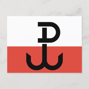 Armia Krajowa Flag Briefkaart