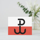 Armia Krajowa Flag Briefkaart (Staand voorkant)