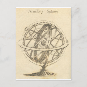 Armillary Sphere Original Sketch Briefkaart