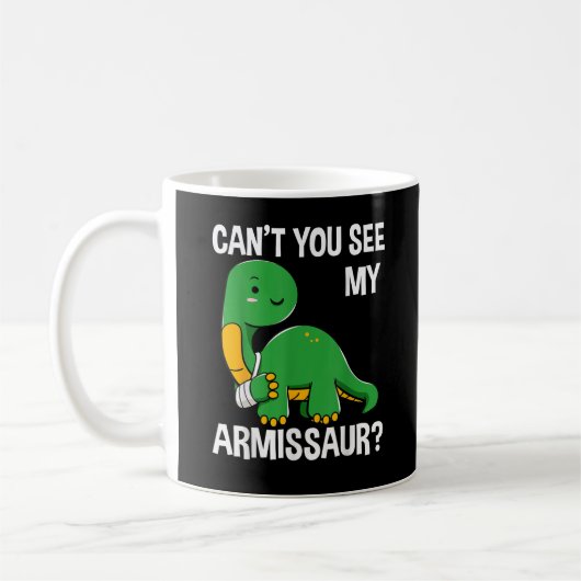 Armissaur Gebroken Botten Arm Blessure Dinosaurus Koffiemok (Links)