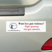 Armoede bestrijden! bumpersticker (Op auto)