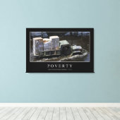Armoede: Inspirerend citaat 2 Canvas Afdruk (Insitu (Houten vloer))