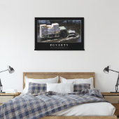 Armoede: Inspirerend citaat 2 Canvas Afdruk (Insitu (Slaapkamer))