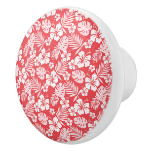Armoire à fleurs tropicales - Boutons de tiroir