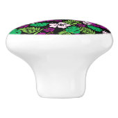 Armoire à fleurs tropicales - Boutons de tiroir (Côté)