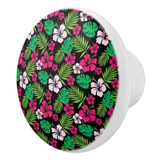 Armoire à fleurs tropicales - Boutons de tiroir (Droite)