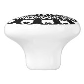 Armoire à poignée noire et blanche (Côté)