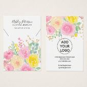 Armoire de bijoux en aquarelle rose fleurie (Devant & derrière)