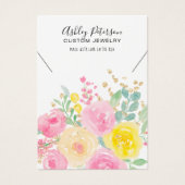 Armoire de bijoux en aquarelle rose fleurie (Devant)