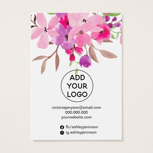 Armoire de collier d'oreille fleurie rose (Dos)