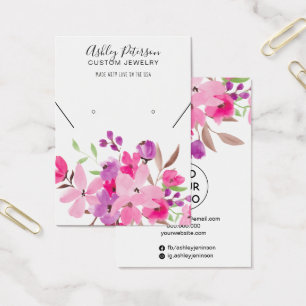 Armoire de collier d'oreille fleurie rose