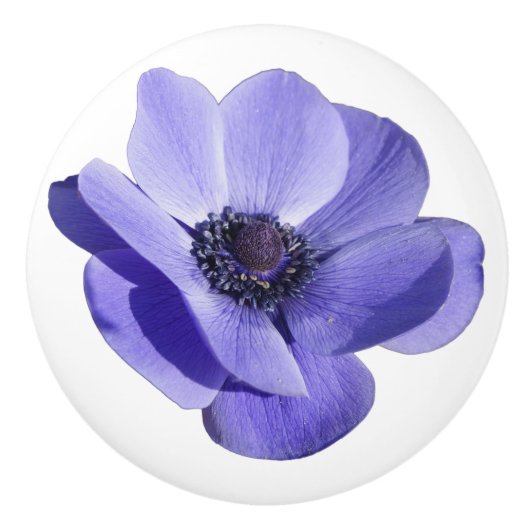 Armoire de tiroir à fleurs violet à bouton (Devant)