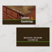 Armoires, comptoirs, Carte de visite de travail de (Devant / Derrière)