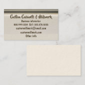 Armoires personnalisées et Carte de visite de frai (Devant / Derrière)