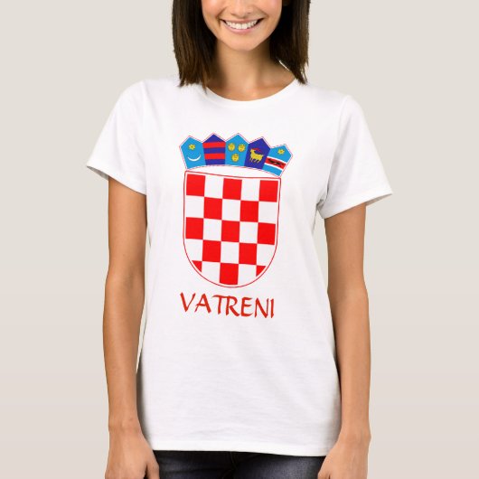 Armoiries de Croatie T-shirt Vatreni (Devant)