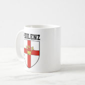 Armoiries de Koblenz, Allemagne Mug de café (Devant gauche)