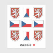 Armoiries de la République tchèque et autocollant (Feuille)