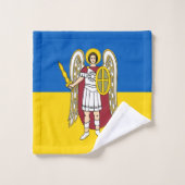 Armoiries de la ville de Kiev, drapeau ukrainien  (Gant de toilette)