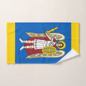 Armoiries de la ville de Kiev, drapeau ukrainien  (Serviette à main)