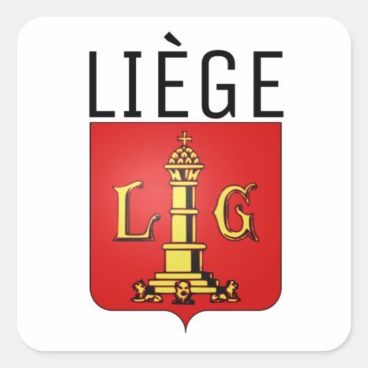 Armoiries de Liège, Belgique Sticker Carré (Devant)