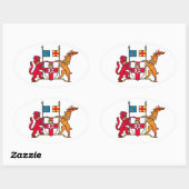 Armoiries de l'Irlande du Nord Sticker ovale (Feuille)