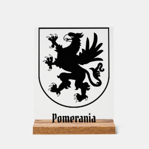 Armoiries de Poméranie Noir et Blanc Héraldique