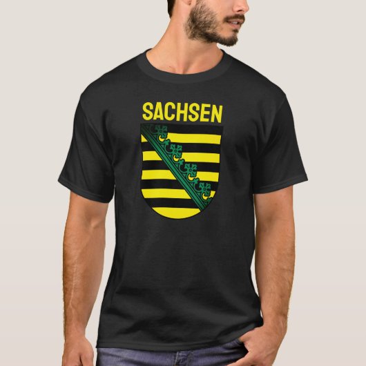 Armoiries de Sachsen (Saxe), T-shirt ALLEMAND (Devant)