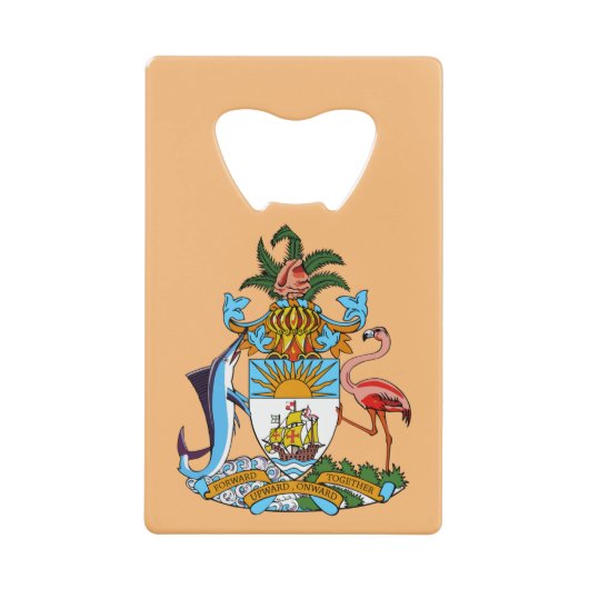 Armoiries des Bahamas - Marlin, Flamant rose, Conq (Devant)