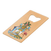 Armoiries des Bahamas - Marlin, Flamant rose, Conq (Devant Angle)