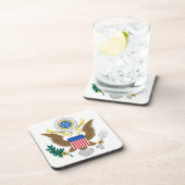 Armoiries des États-Unis Dessous de verre en plast (Côté Droit)