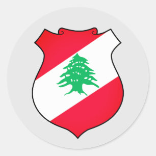 Armoiries du Liban Sticker rond classique