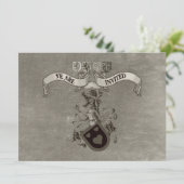 Armoiries Du Moyen Âge Invitations De Mariage (Debout devant)