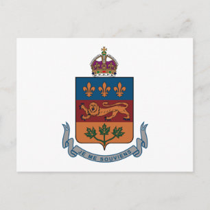 Armoiries du Québec (alternative) Carte postale
