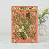 Armoiries Médiévales Invitations De Mariage (Debout devant)