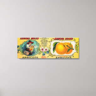 Armona Abrikozen etiket Canvas Afdruk