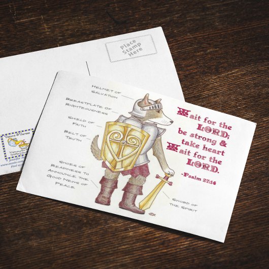 Armor de la carte postale Inspirationnelle de Dieu