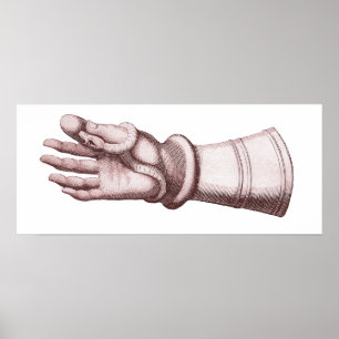 Armor Gauntlet die een uniek oud Afbeelding met sl Poster
