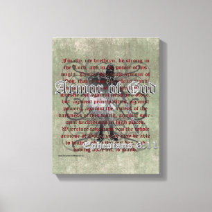 Armor of God, Ephesianen 6:10-18, Christelijk Sold Canvas Afdruk