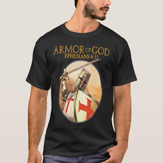 Armor Of God Ephesians Bible Verse Religious Chris T-shirt (Voorkant)