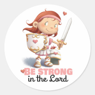 Armor of God girl Wees sterk in de Heer sticker