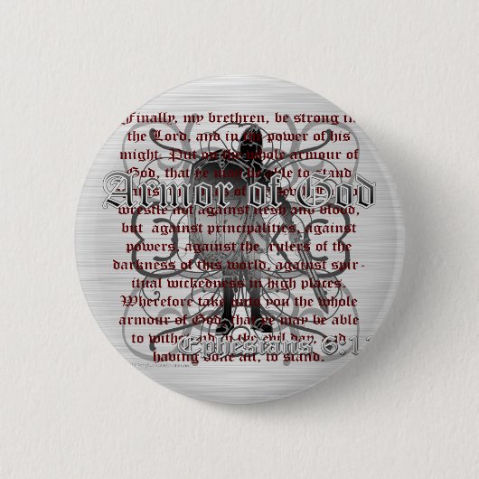 Armor of God Soldier Ronde Button 5,7 Cm (Voorkant)