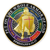 Armor van God Keramische Knop (Voorkant)