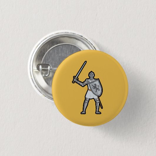 Armored Medieval Knight Button (Voorkant /achterkant)
