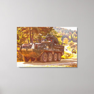 ARMORED PERSONNEL CARRIER - Stryker 24x36 Canvas Afdruk