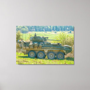ARMORED PERSONNEL CARRIER - Stryker 24x36 Canvas Afdruk