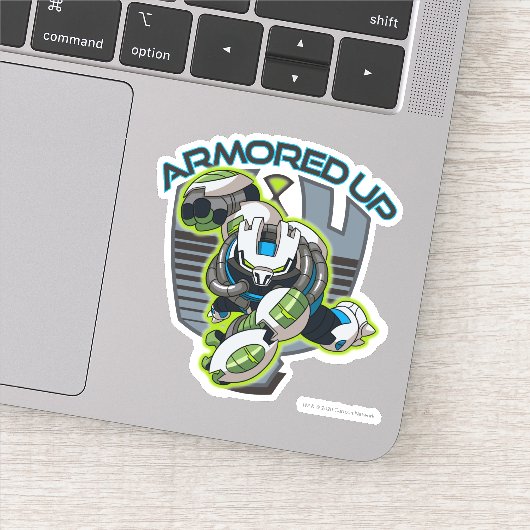 Armored Up - Omni-Kix Slapback Sticker (Detail)