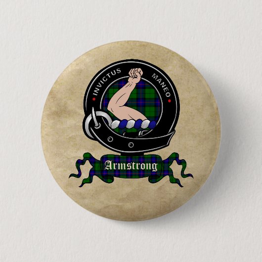 Armstrong Clan Badge Buttonnen Ronde Button 5,7 Cm (Voorkant)